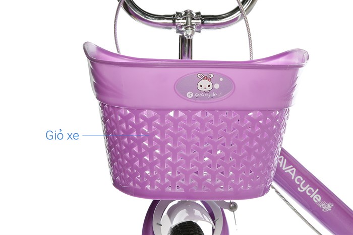 Xe Đạp Trẻ Em Nữ AVACycle Babe Rabbit 18 inch Màu Tím