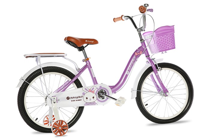 Xe Đạp Trẻ Em Nữ AVACycle Babe Rabbit 18 inch Màu Tím
