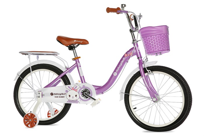 Xe Đạp Trẻ Em Nữ AVACycle Babe Rabbit 18 inch Màu Tím