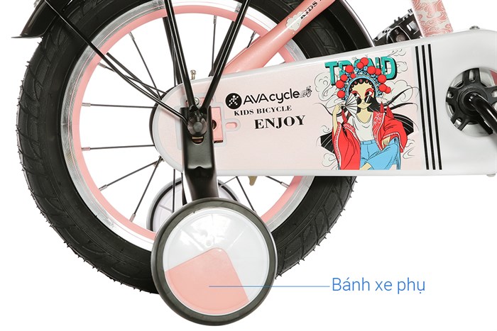 Xe Đạp Trẻ Em Unisex AVACycle Enjoy 14 inch Màu Hồng