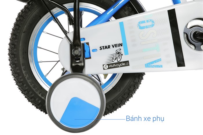 Xe Đạp Trẻ Em Unisex AVACycle Star Vein 12 inch Màu Xanh Dương