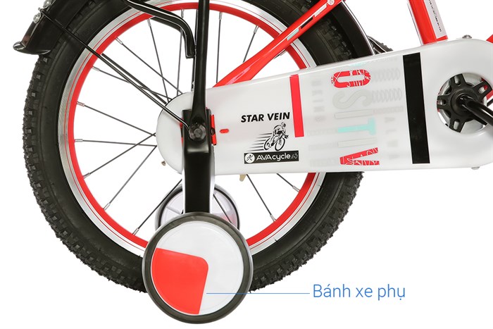 Xe Đạp Trẻ Em Unisex AVACycle Star Vein 16 inch Màu Đỏ