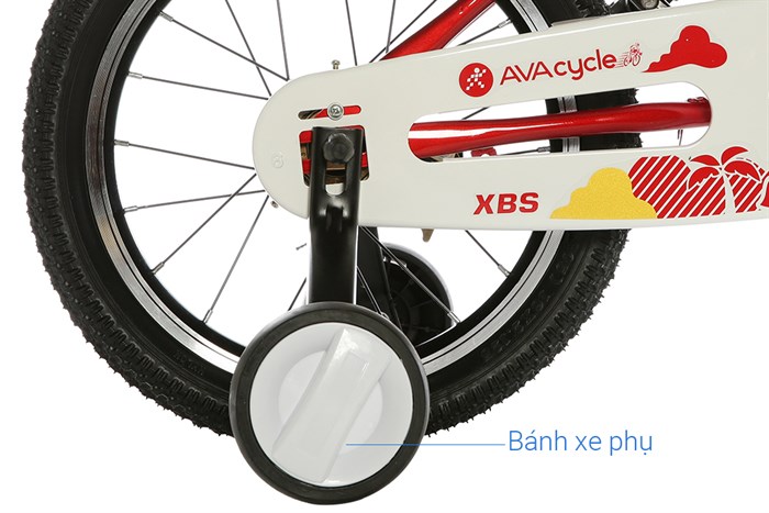 Xe Đạp Trẻ Em Unisex AVACycle XBS 16 inch Màu Trắng - Đỏ