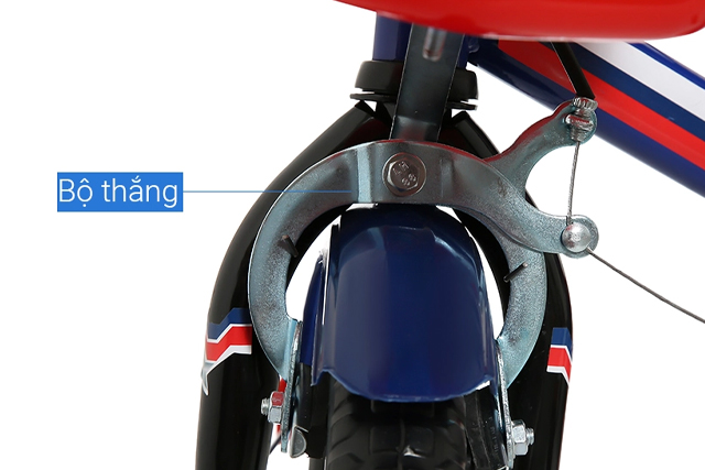 Xe đạp trẻ em Đại Phát Tài đội trưởng 12 inch có phanh vành an toàn