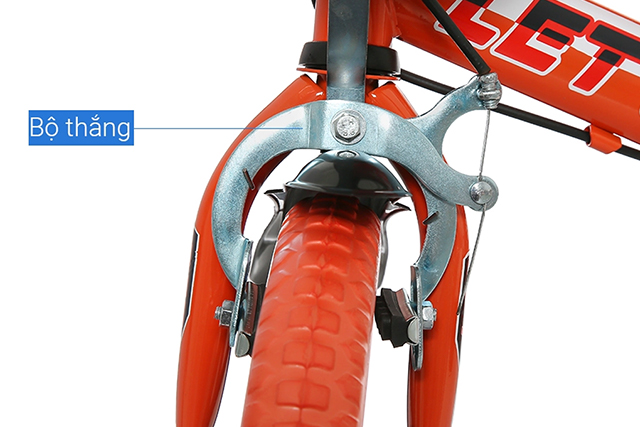 Xe đạp trẻ em Đại Phát Tài Let's Go 12 inch - Phanh vành