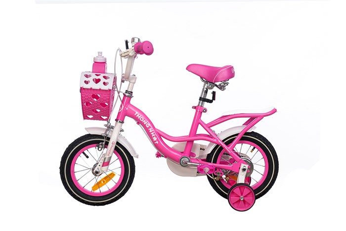 Xe Đạp Trẻ Em Nữ Thống Nhất Princess 12 - 12 inch (Có giỏ xe) Màu Hồng