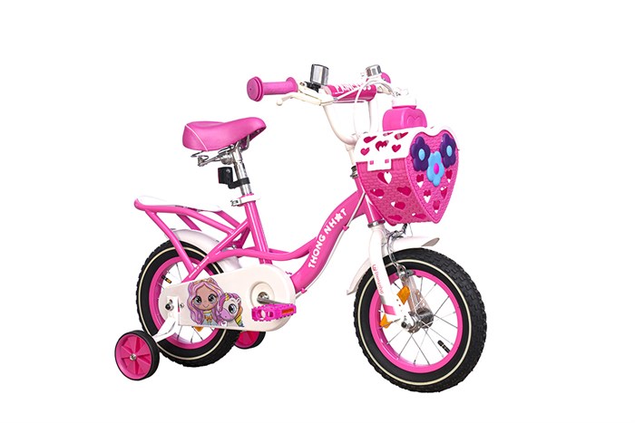 Xe Đạp Trẻ Em Nữ Thống Nhất Princess 12 - 12 inch (Có giỏ xe) Màu Hồng