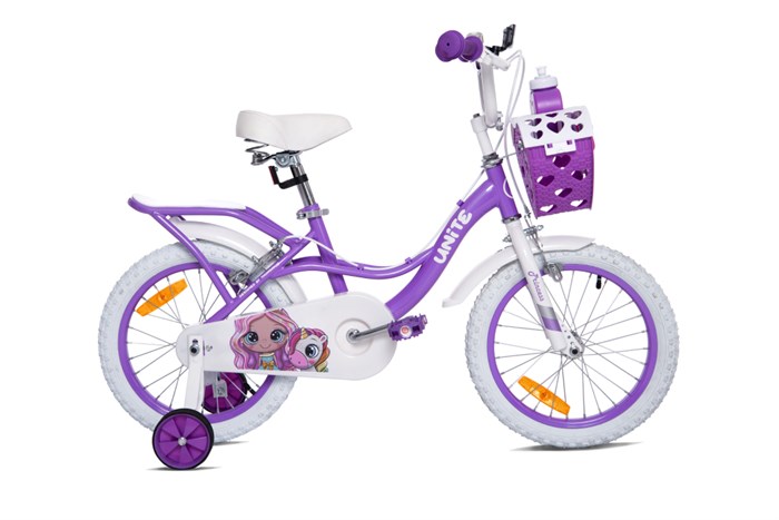 Xe Đạp Trẻ Em Nữ Thống Nhất Princess 16 - 16 inch (Có giỏ xe) Màu Tím