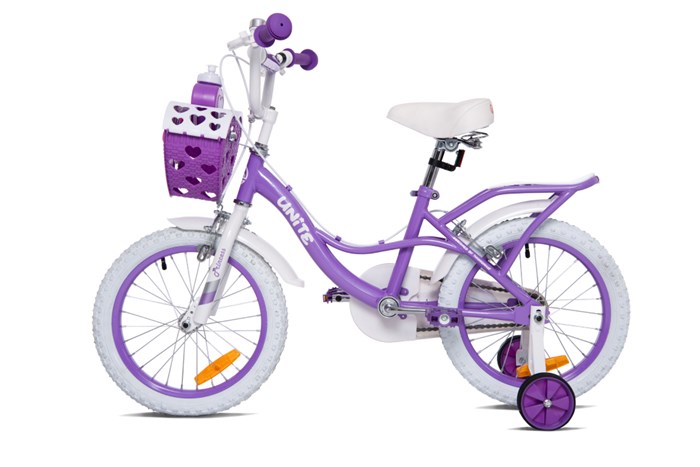 Xe Đạp Trẻ Em Nữ Thống Nhất Princess 16 - 16 inch (Có giỏ xe) Màu Tím