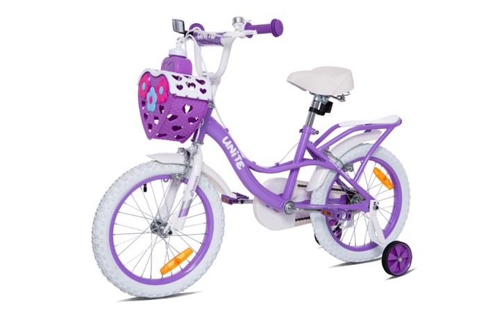 Xe Đạp Trẻ Em Nữ Thống Nhất Princess 16 - 16 inch (Có giỏ xe) Màu Tím