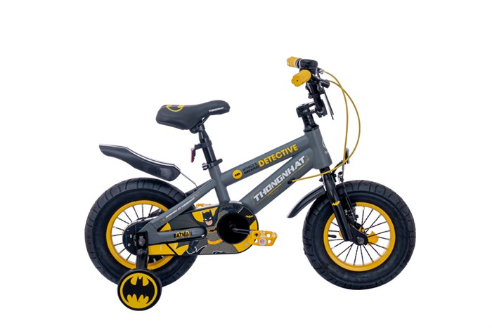 Xe Đạp Trẻ Em Nam Thống Nhất Batman 12 inch Màu Ghi
