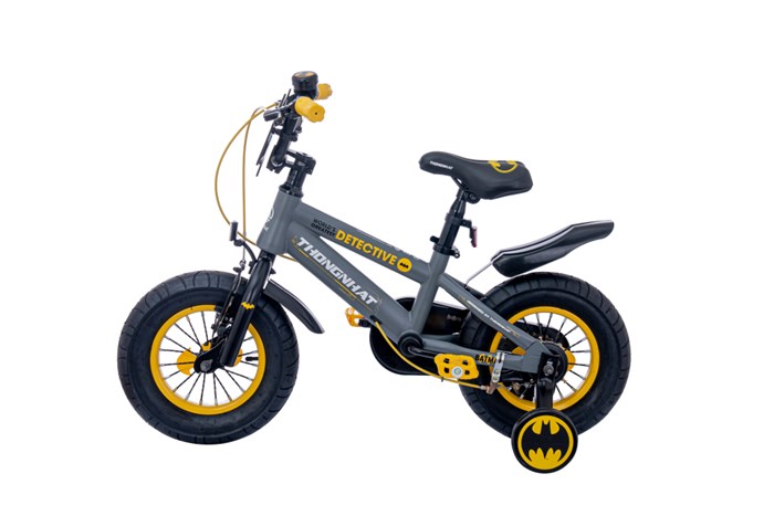 Xe Đạp Trẻ Em Nam Thống Nhất Batman 12 inch Màu Ghi