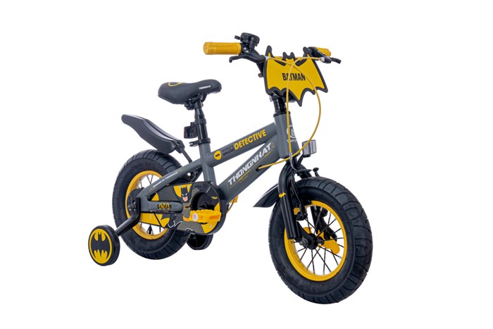 Xe Đạp Trẻ Em Nam Thống Nhất Batman 12 inch Màu Ghi