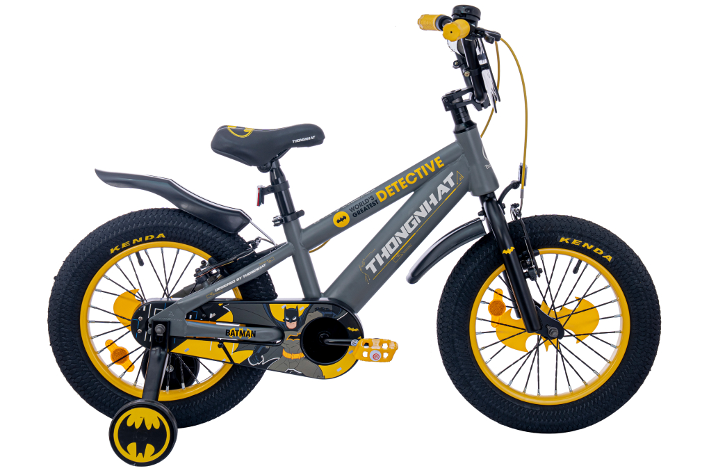 Xe Đạp Trẻ Em Nam Thống Nhất Batman 16 inch Màu Ghi