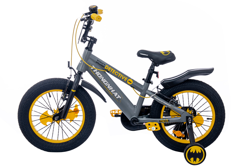 Xe Đạp Trẻ Em Nam Thống Nhất Batman 16 inch Màu Ghi