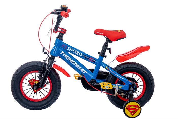 Xe Đạp Trẻ Em Nam Thống Nhất Superman 12 inch Màu Xanh Dương