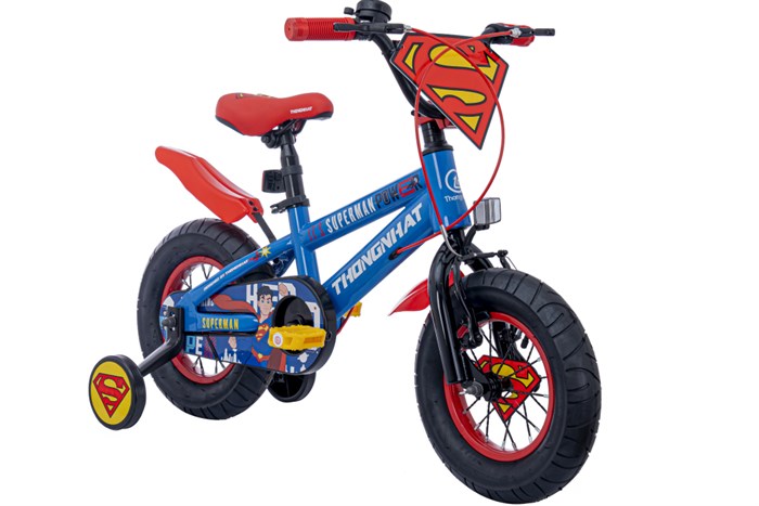 Xe Đạp Trẻ Em Nam Thống Nhất Superman 12 inch Màu Xanh Dương