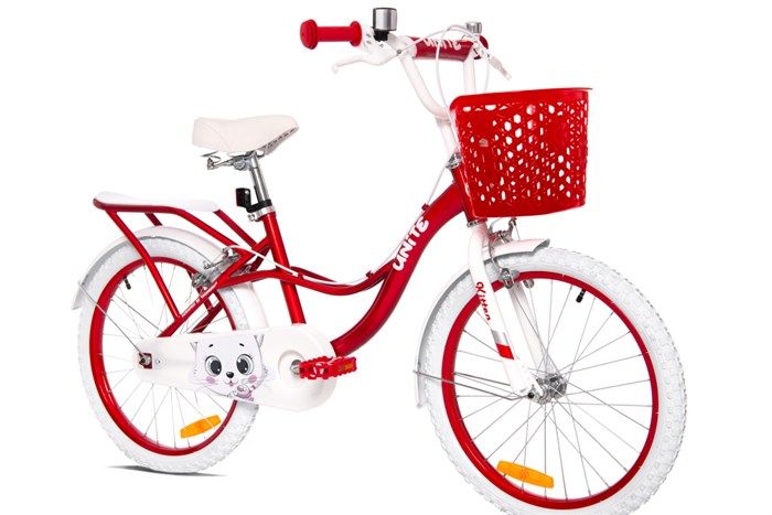 Xe Đạp Trẻ Em Nữ Thống Nhất Kitten 20 inch (Có giỏ xe) Màu Đỏ