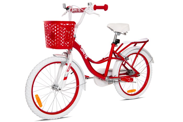 Xe Đạp Trẻ Em Nữ Thống Nhất Kitten 20 inch (Có giỏ xe) Màu Đỏ