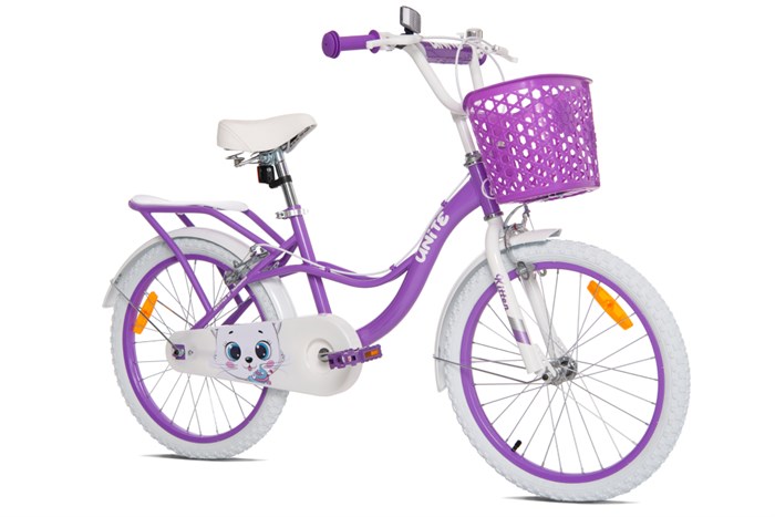 Xe Đạp Trẻ Em Nữ Thống Nhất Kitten 20 inch (Có giỏ xe) Màu Tím