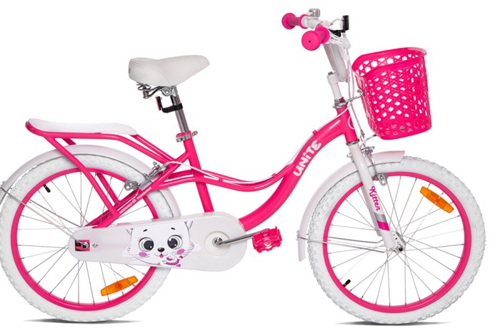Xe Đạp Trẻ Em Nữ Thống Nhất Kitten 20 inch (Có giỏ xe) Màu Hồng