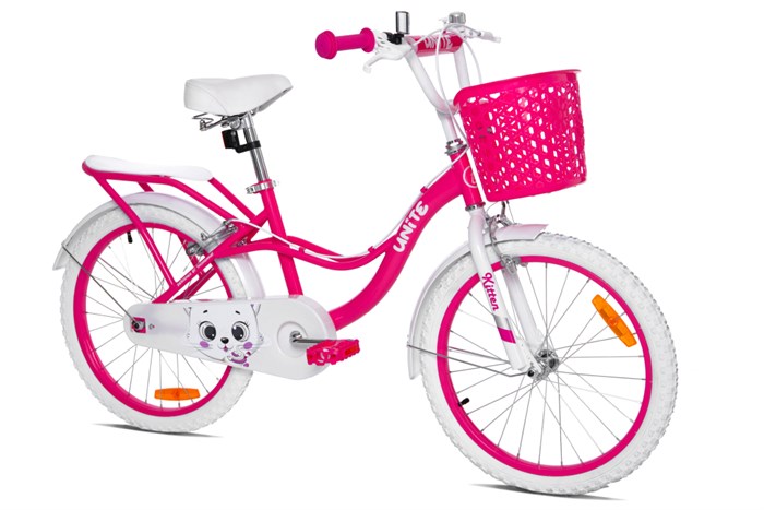 Xe Đạp Trẻ Em Nữ Thống Nhất Kitten 20 inch (Có giỏ xe) Màu Hồng