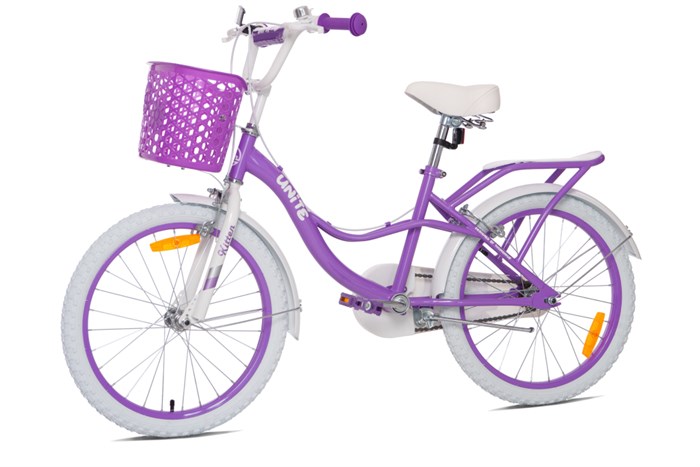 Xe Đạp Trẻ Em Nữ Thống Nhất Kitten 20 inch (Có giỏ xe) Màu Tím