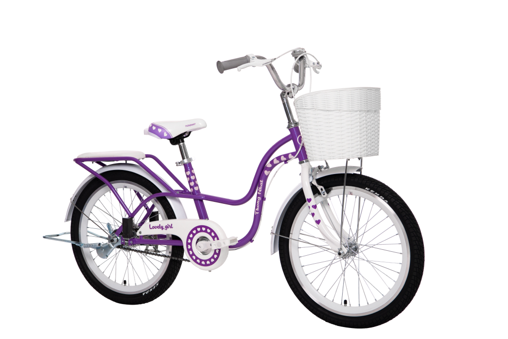 Xe Đạp Trẻ Em Nữ Thống Nhất Neo 20-04 20 inch (Có giỏ xe) Màu Tím