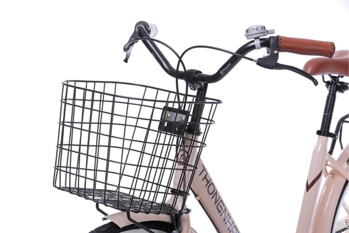 Xe Đạp Đường Phố Thống Nhất LD 24-01 2023 - 24 inch (Có giỏ xe) Màu Kem