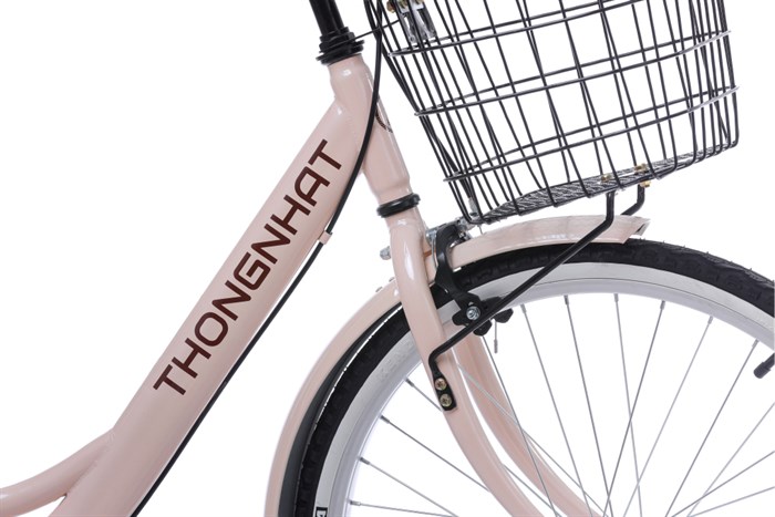Xe Đạp Đường Phố Thống Nhất LD 24-01 2023 - 24 inch (Có giỏ xe) Màu Kem