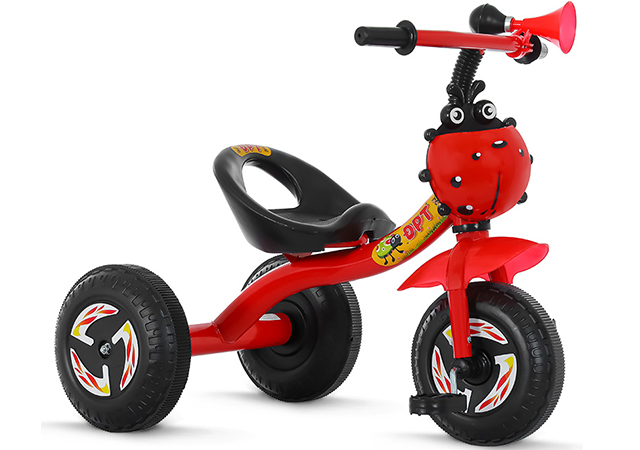 Xe 3 bánh Đại Phát Tài bọ lớn 7 inch - Màu đỏ - Thiết kế