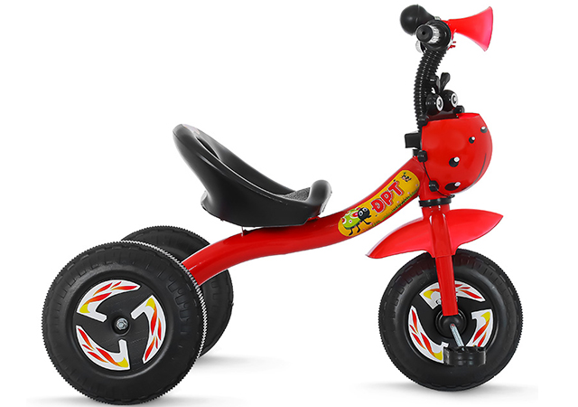 Xe 3 bánh Đại Phát Tài bọ lớn 7 inch - Màu đỏ - Khung sườn