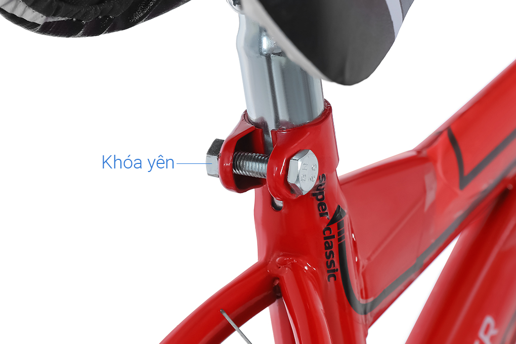 Xe Đạp Trẻ Em Đại Phát Tài Mèo 12 inch Màu Đỏ