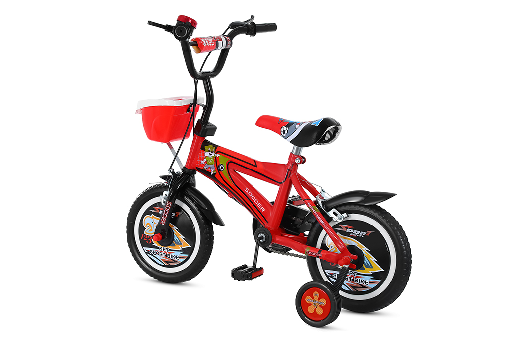 Xe Đạp Trẻ Em Đại Phát Tài Mèo 12 inch Màu Đỏ