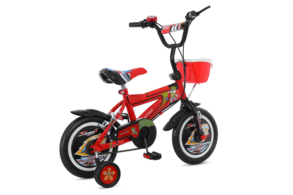 Xe Đạp Trẻ Em Đại Phát Tài Mèo 12 inch Màu Đỏ