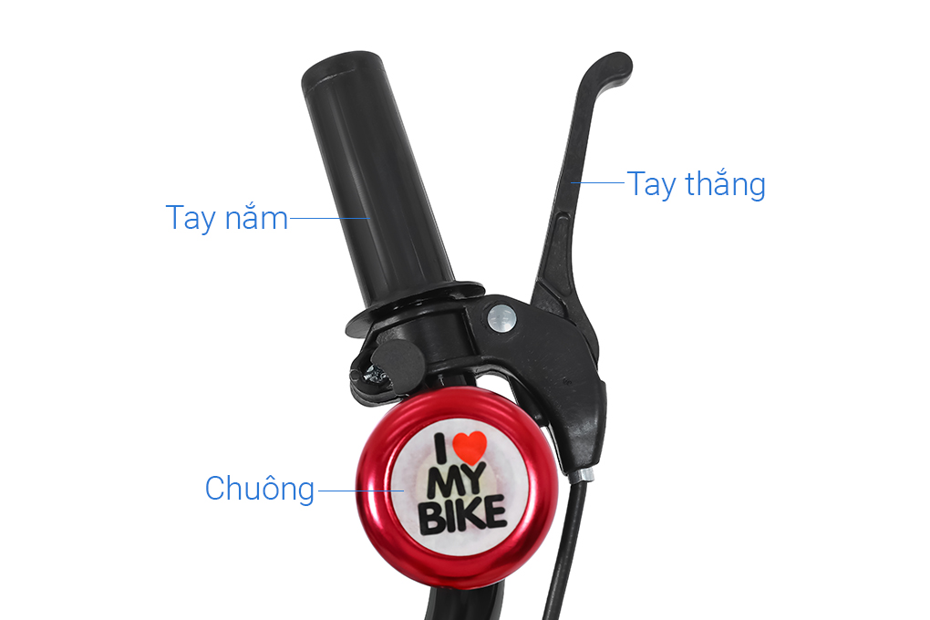 Xe Đạp Trẻ Em Đại Phát Tài Mèo 12 inch Màu Đỏ