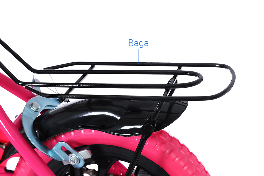 Xe Đạp Trẻ Em Đại Phát Tài Cầu Vồng 12 inch Màu Hồng