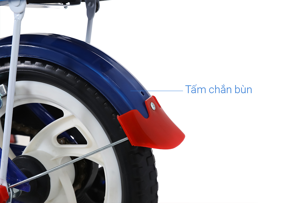 Xe Đạp Trẻ Em Đại Phát Tài Đội Trưởng Mỹ 12 inch Màu Xanh Dương