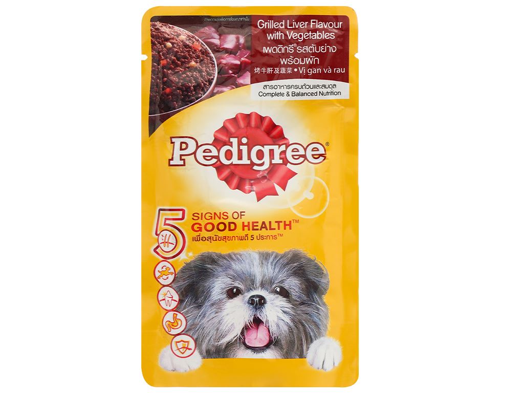 Sốt cho chó lớn Pedigree vị gan nướng và rau túi 130g 1
