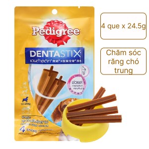 Bánh xương chăm sóc răng cho chó trung Pedigree túi 4 que x 24.5g