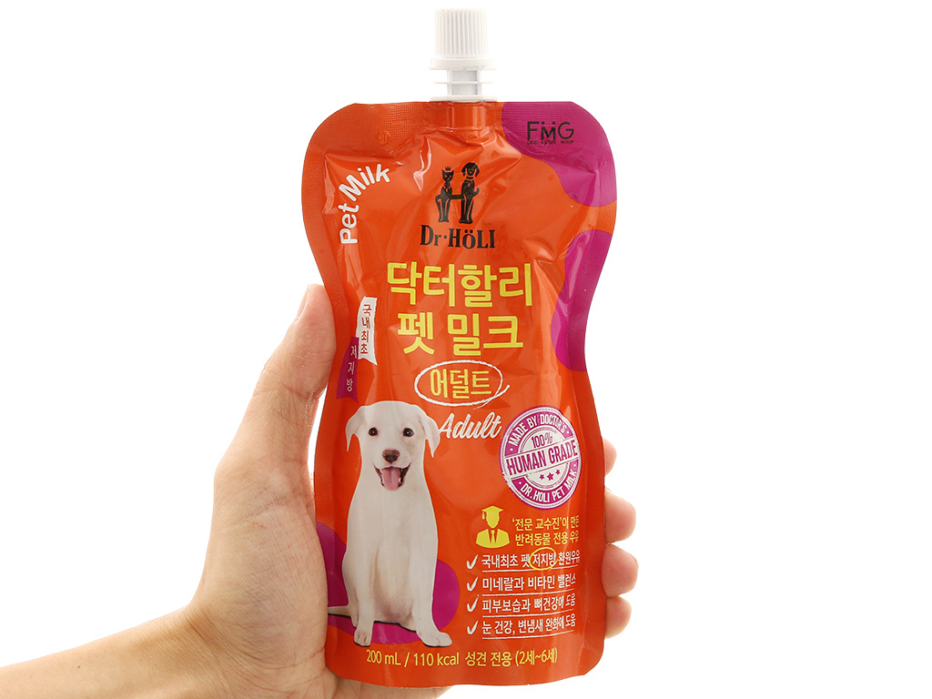 Sữa tươi cho chó trưởng thành Dr.Holi gói 200ml 5