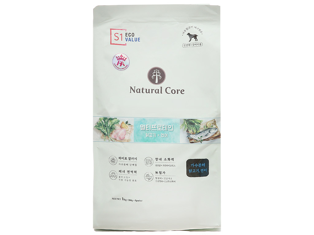 Thức ăn chó Natural Core S1 Multi-Protein 1kg Bách Hoá XANH