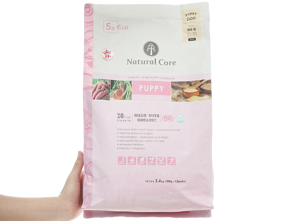 Thức ăn cho chó con Natural Core vị thịt cừu gói 2.4kg 6