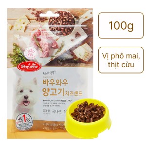 Bánh thưởng cho chó Bowwow phô mai thịt cừu gói 100g