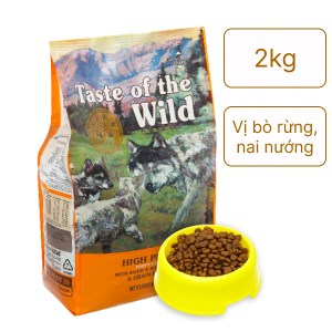 Thức ăn cho chó con Taste Of Wild High Prairie Puppy vị bò rừng và nai nướng túi 2kg