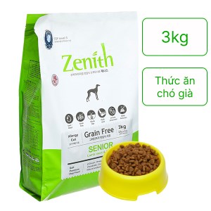 Thức ăn hạt mềm cho chó già Zenith gói 3kg