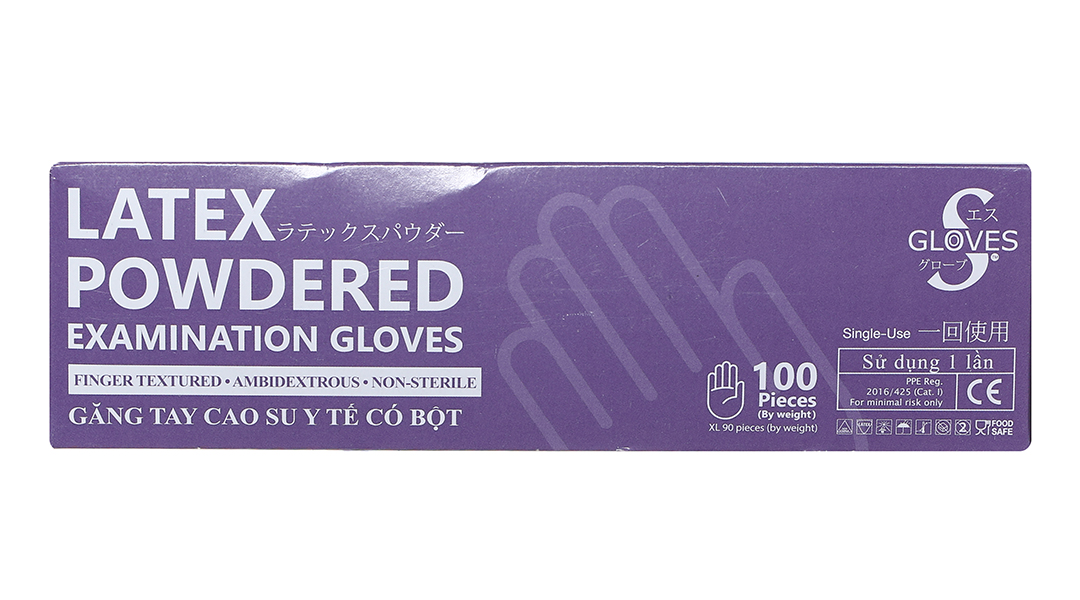 Găng tay y tế có bột Gloves S Latex Powdered Examination size S