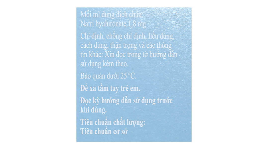 Dung dịch nhỏ mắt Vismed 0.18% trị khô mắt