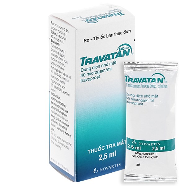 Dung dịch nhỏ mắt Travatan 40mcg/ml trị tăng nhãn áp