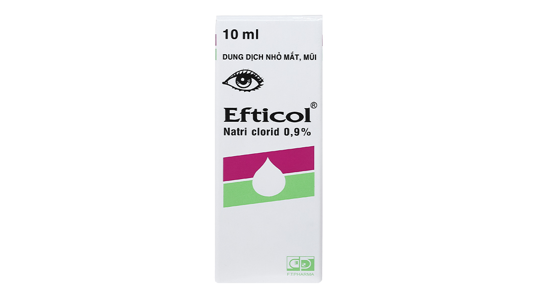 Dung dịch nhỏ mắt, mũi Efticol 0.9% vệ sinh mắt, mũi